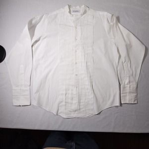 Brooks Brothers Men's White Long Sleeve Cotton Tuxedo Shirt French Cuff 16 36